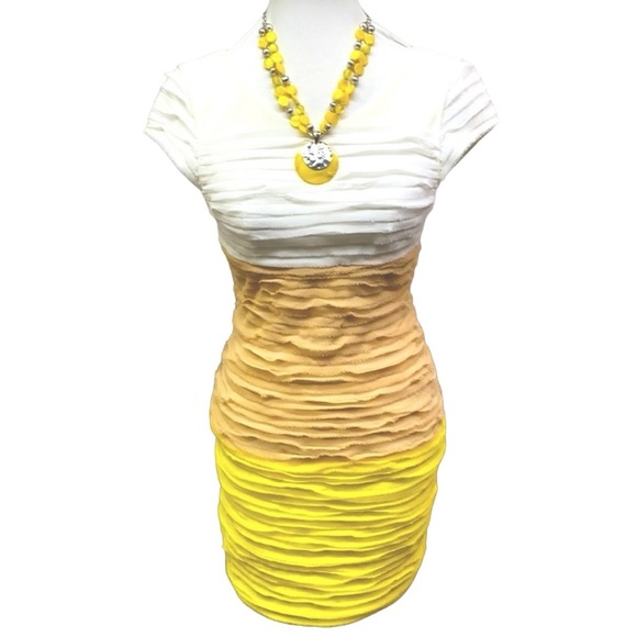 Bebe BodyCon Raw Edges Tiered Dress - Picture 2 of 8